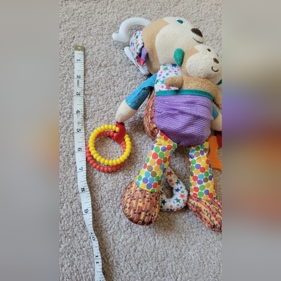 Eric Carle Plush Monkey Rattle Crinkle Stuffed Animal Baby Toy 11" - Picture 4 of 4